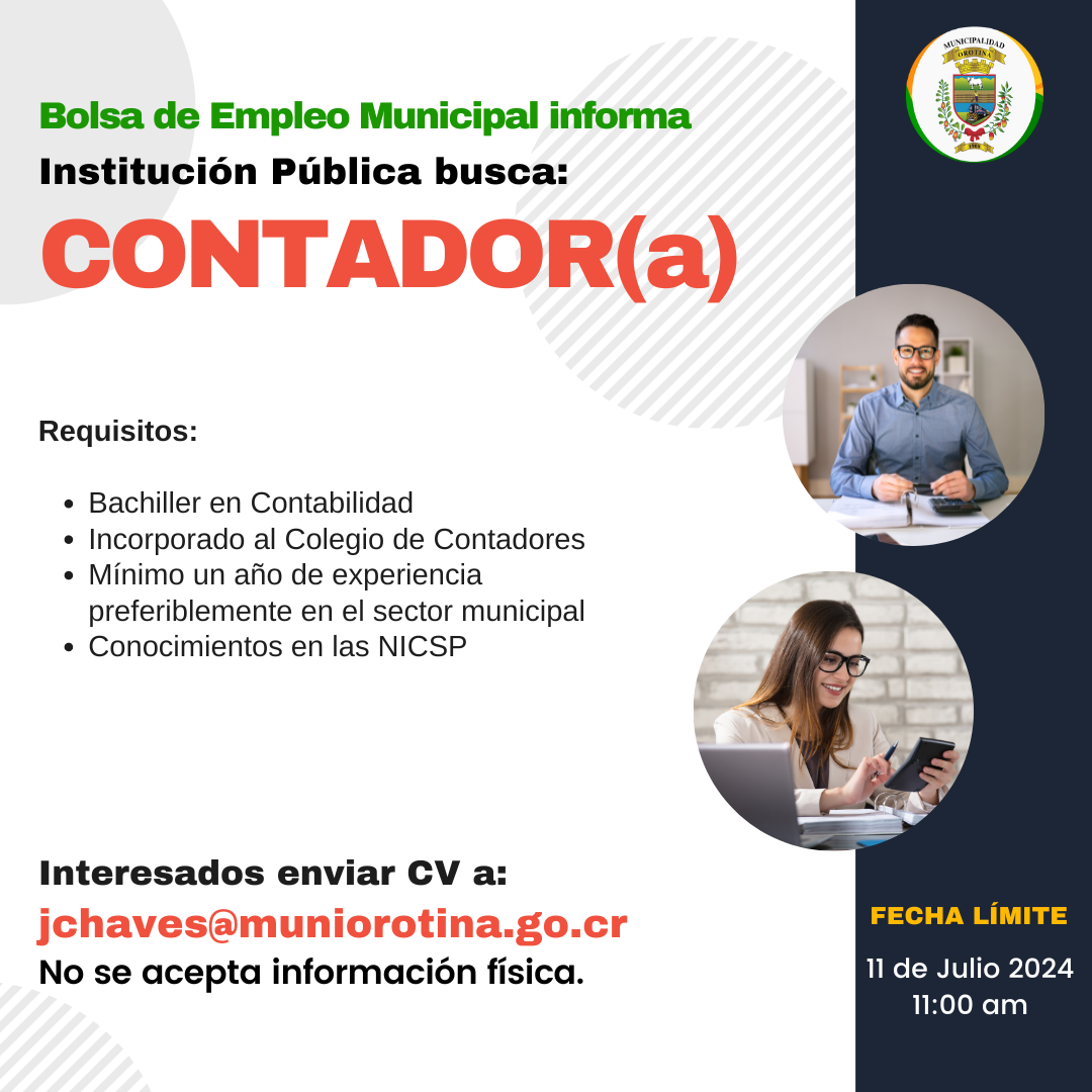 👷 SE BUSCA CONTADOR